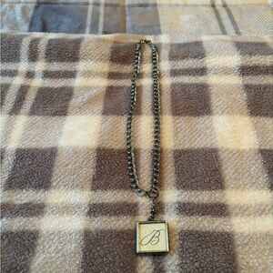 JK Designs Silver BlackWhite Reversible Necklace